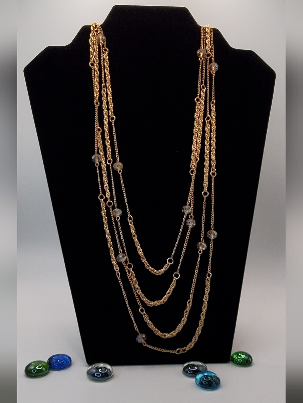 Paparazzi Shimmery Gold Necklace and Earrings Set (NL131)